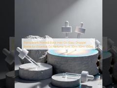 স্বচ্ছ ফ্রস্টেড কালো চুলের তেল এসেন্সিয়াল তেল পারফিউমের জন্য গ্লাস ড্রপার বোতল 15ml 30ml 50ml 100ml