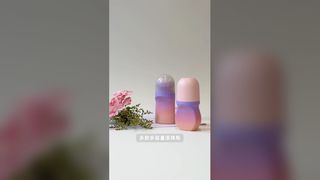 Plastic roll on bottle for deodorant and cosmetics