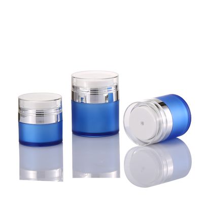 বিলাসবহুল 15ml 30ml 50ml ডাবল-ওয়ালযুক্ত এয়ারলেস জার, খালি লোশন জার, পরিবেশ বান্ধব প্রসাধনী জার, প্লাস্টিকের পাত্র